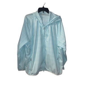 Coolibar Womens Arcadian Packable Sunblock Jacket Plus Size 3X Blue Beach Travel